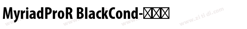 MyriadProR BlackCond字体转换